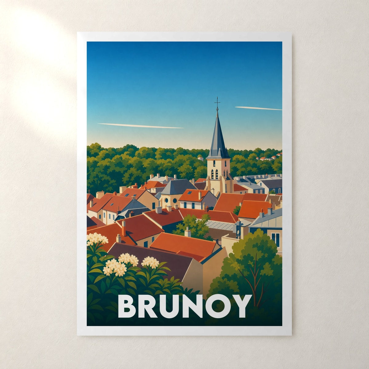 Affiche Brunoy – sans cadre, accrochée au mur