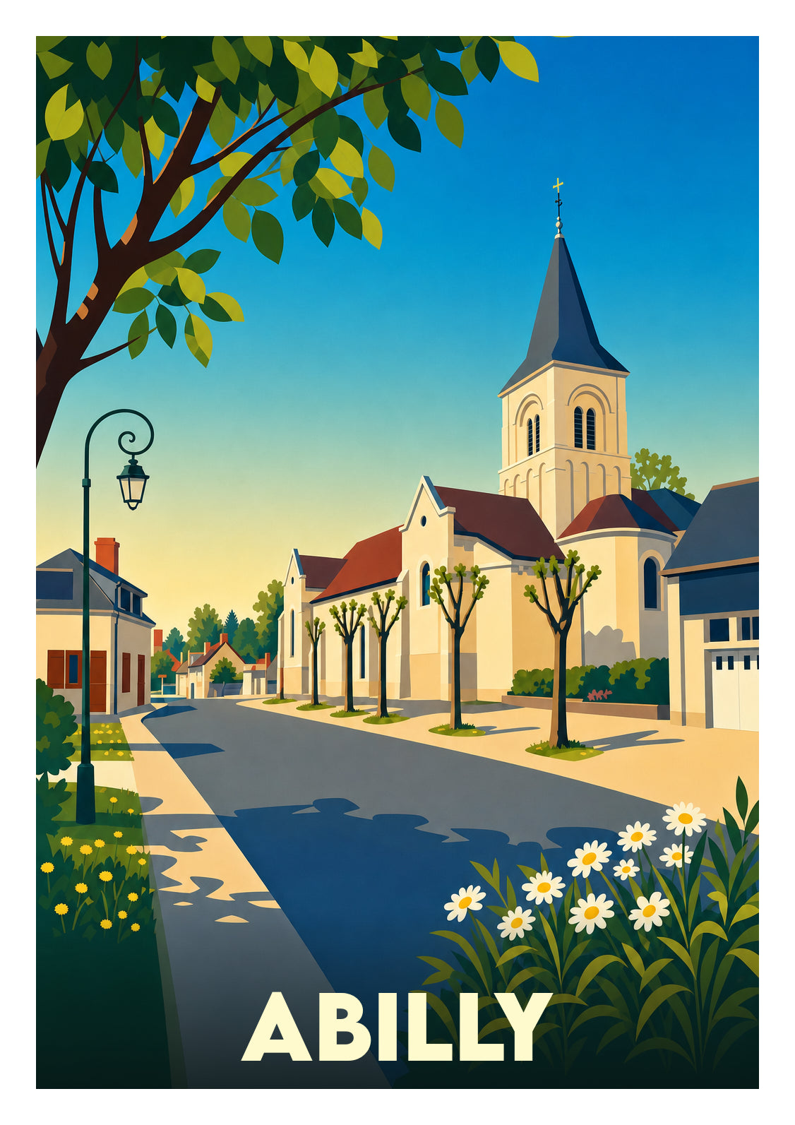 Affiche souvenir de Abilly – image brute sans cadre