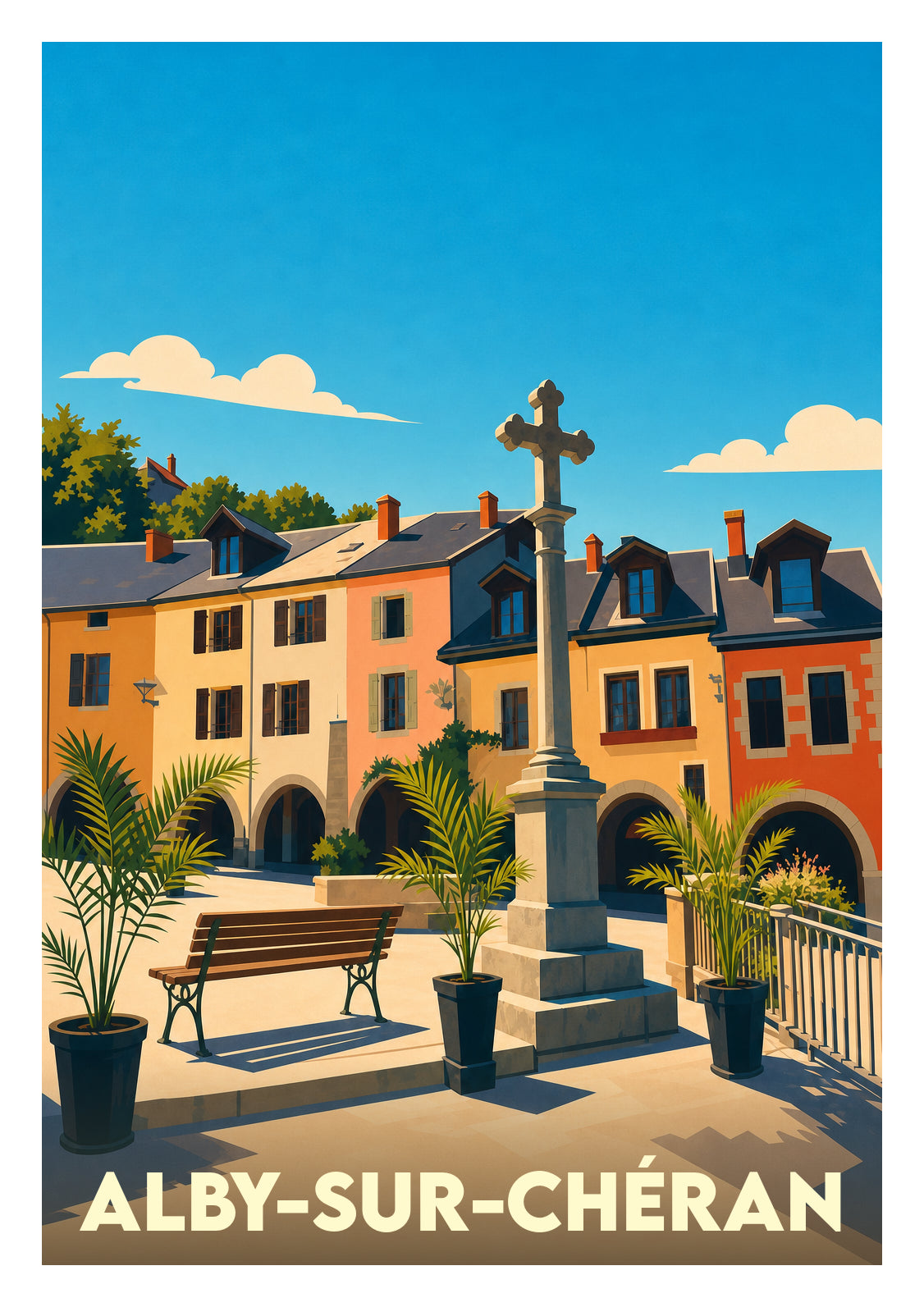 Affiche souvenir de Alby-sur-Chéran – image brute sans cadre