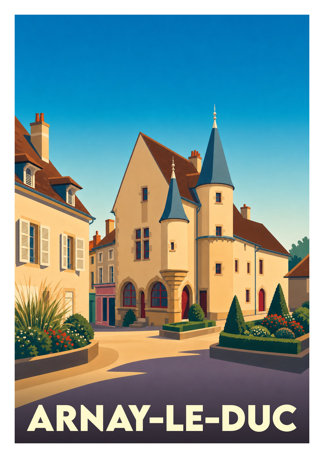 Affiche souvenir de Arnay-le-Duc – image brute sans cadre