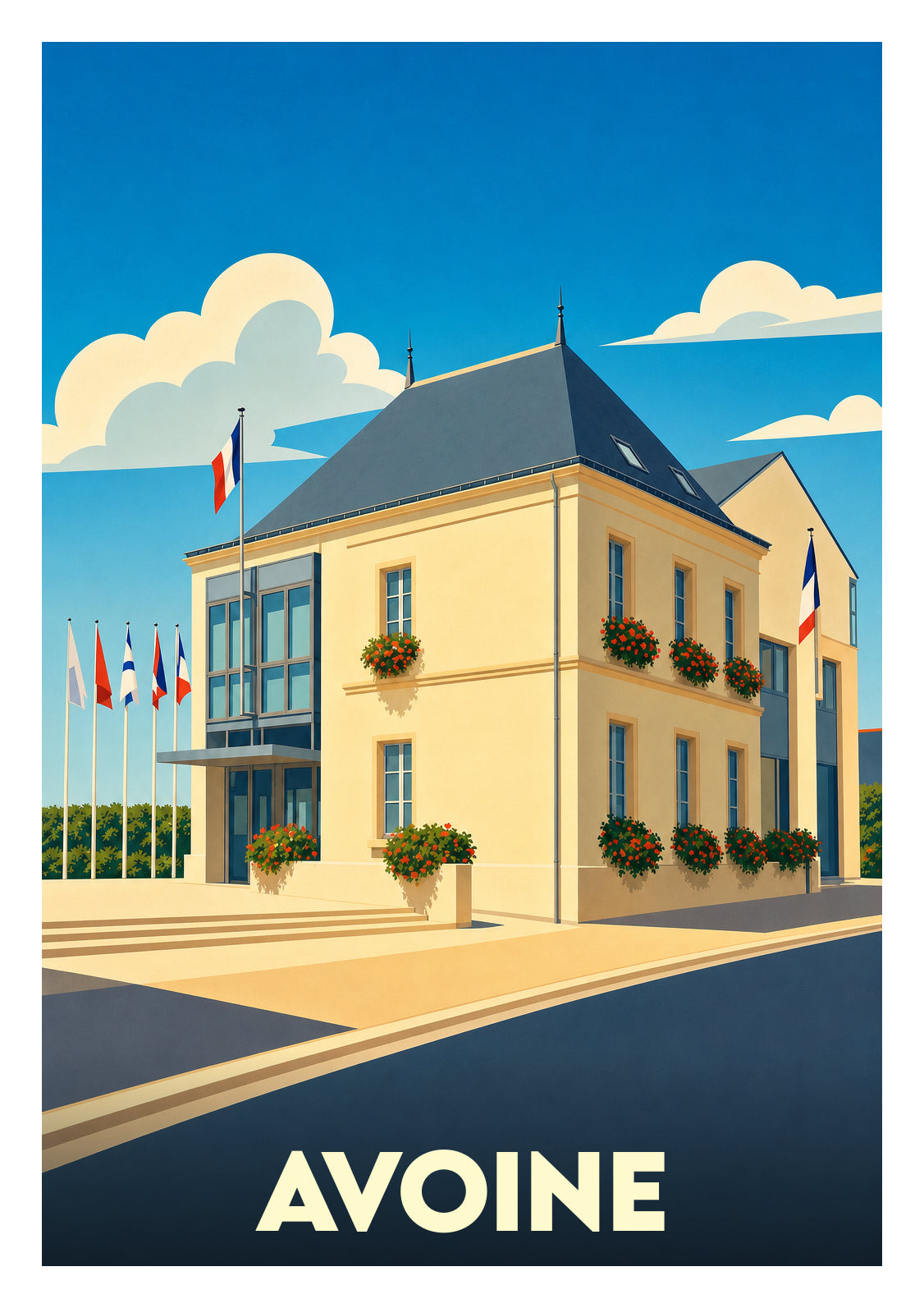 Affiche souvenir de Avoine – image brute sans cadre