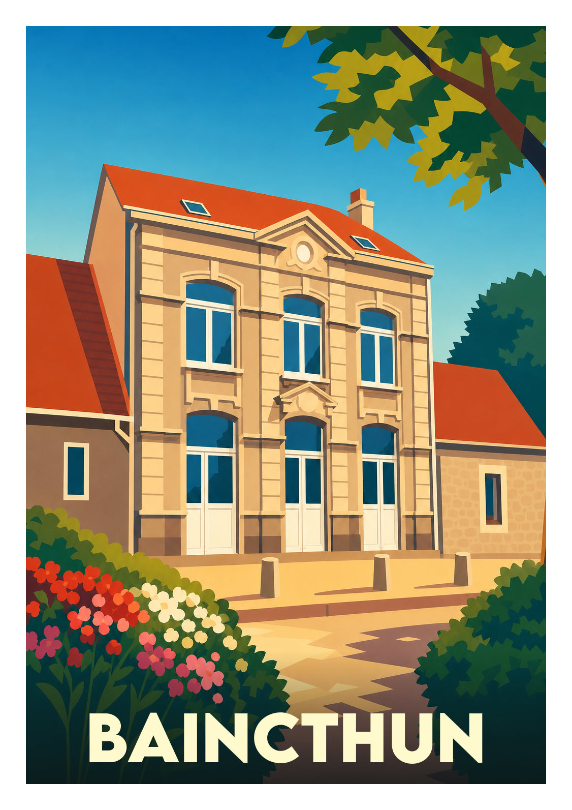 Affiche souvenir de Baincthun – image brute sans cadre