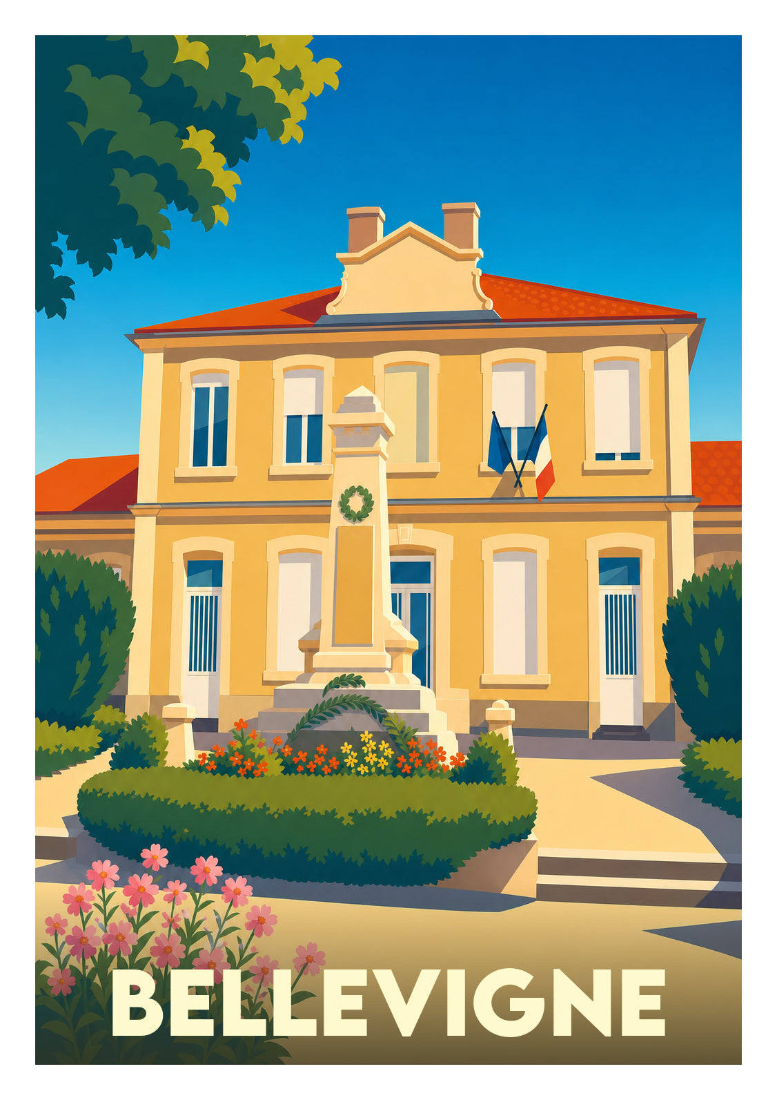 Affiche souvenir de Bellevigne – image brute sans cadre