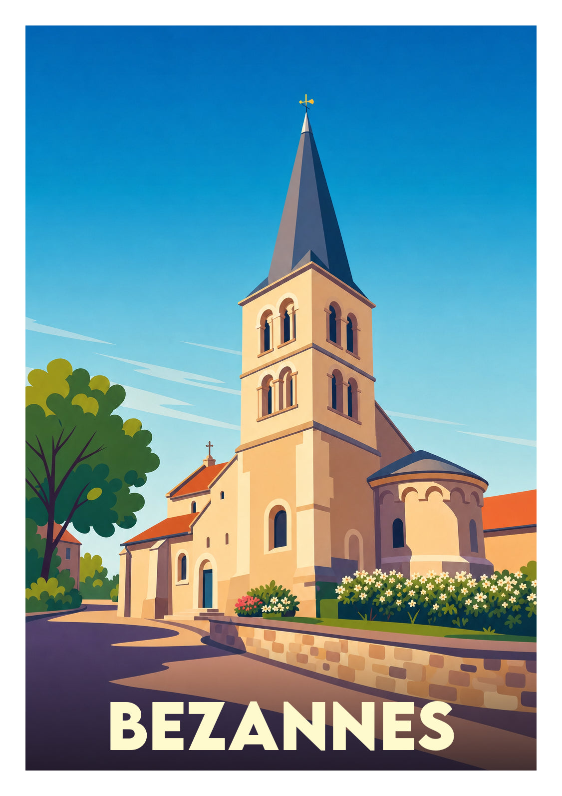 Affiche souvenir de Bezannes – image brute sans cadre