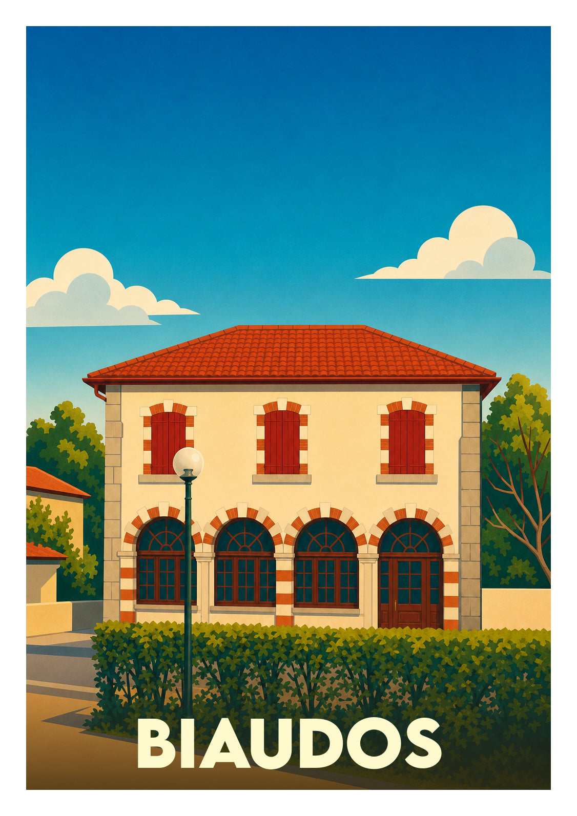 Affiche souvenir de Biaudos – image brute sans cadre