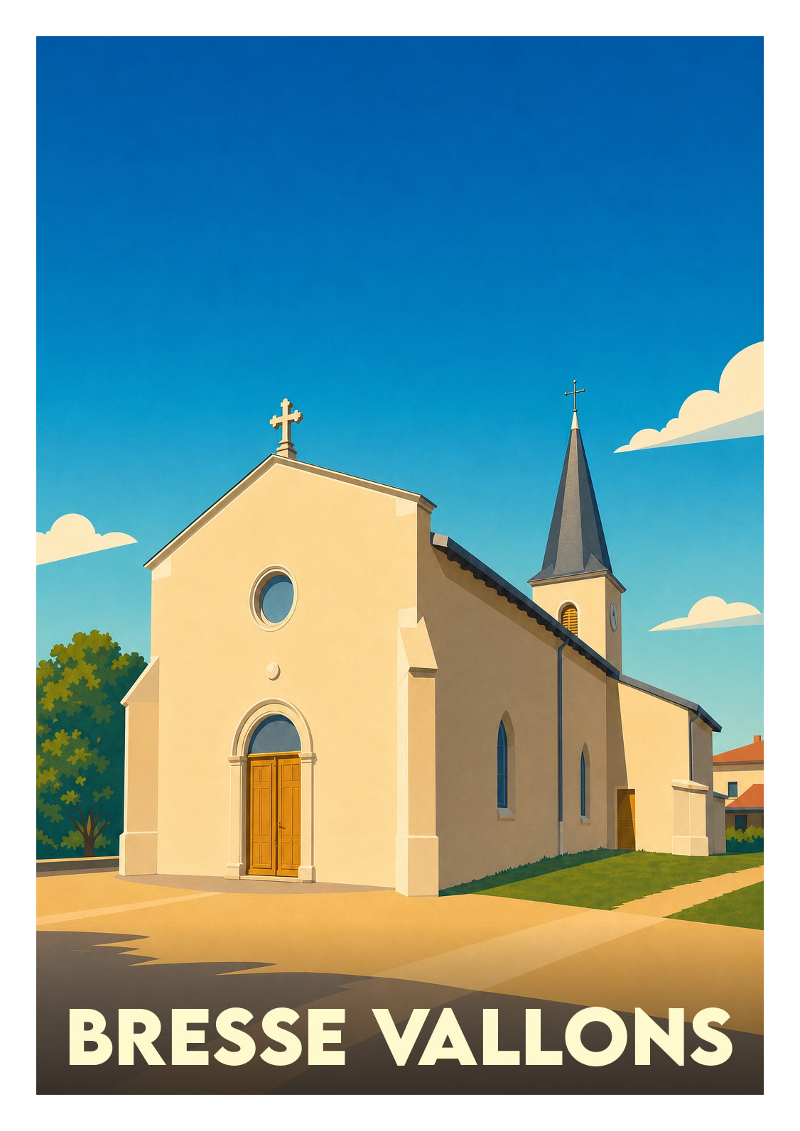 Affiche souvenir de Bresse Vallons – image brute sans cadre