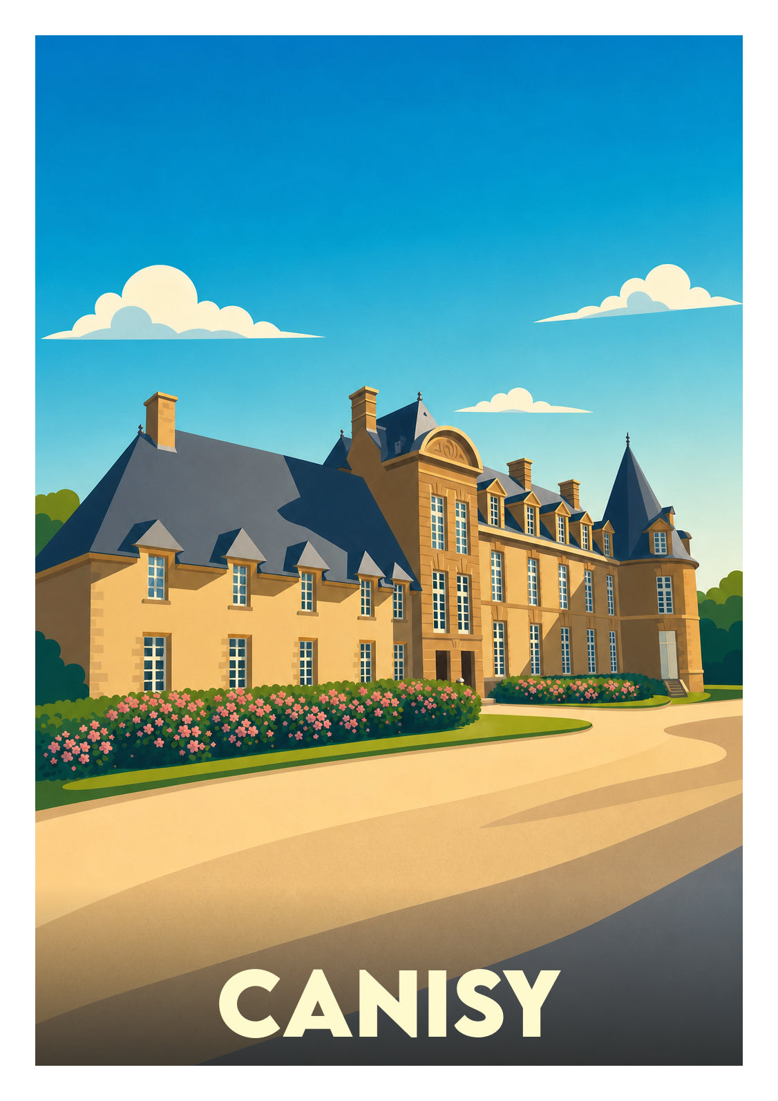 Affiche souvenir de Canisy – image brute sans cadre