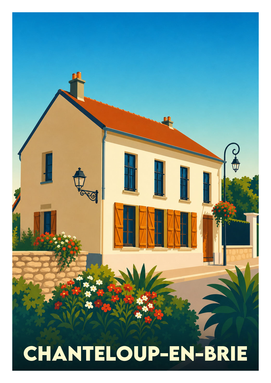 Affiche souvenir de Chanteloup-en-Brie – image brute sans cadre