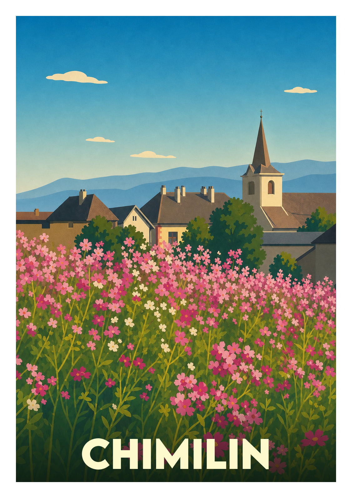 Affiche souvenir de Chimilin – image brute sans cadre