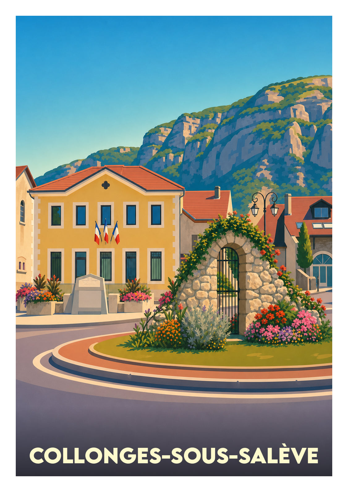 Affiche souvenir de Collonges-sous-Salève – image brute sans cadre