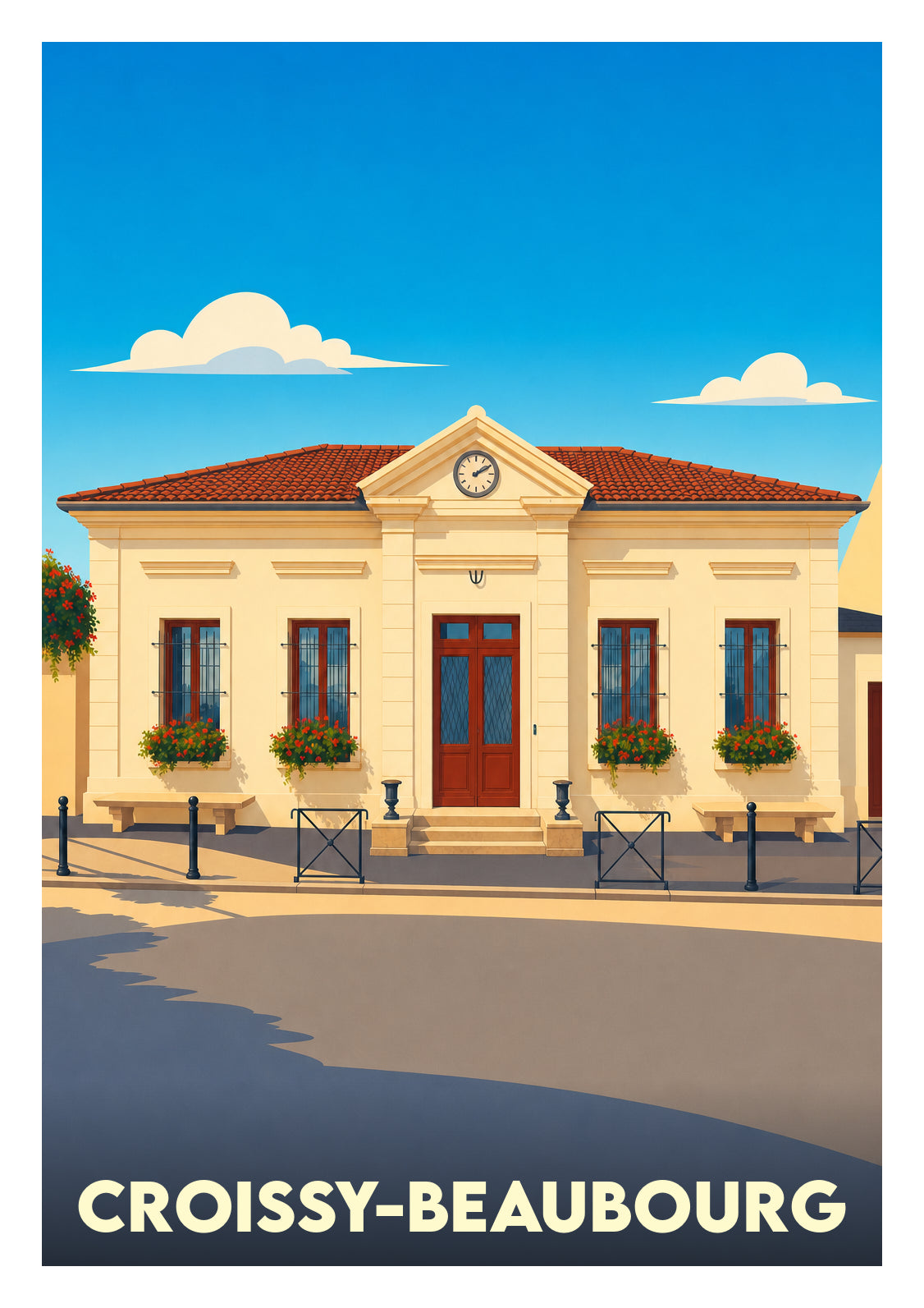 Affiche souvenir de Croissy-Beaubourg – image brute sans cadre