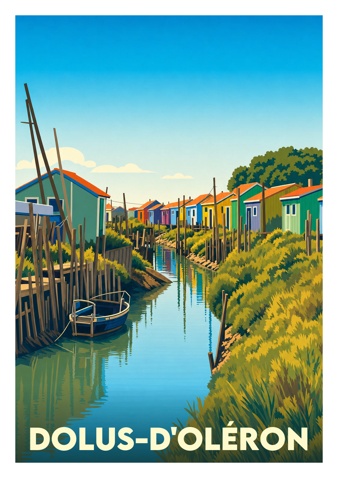 Affiche souvenir de Dolus-d'Oléron – image brute sans cadre