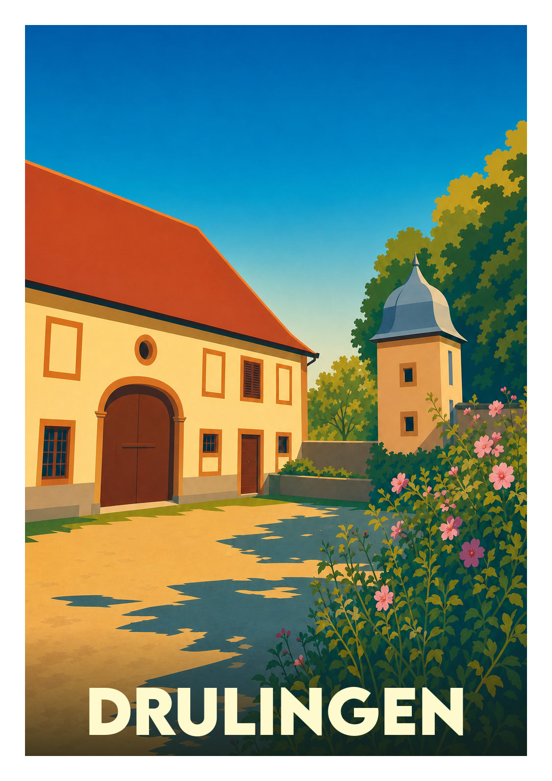 Affiche souvenir de Drulingen – image brute sans cadre