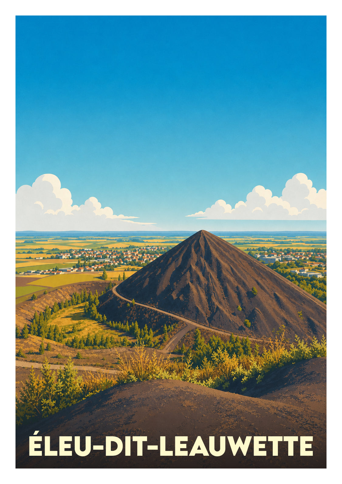 Affiche souvenir de Éleu-dit-Leauwette – image brute sans cadre