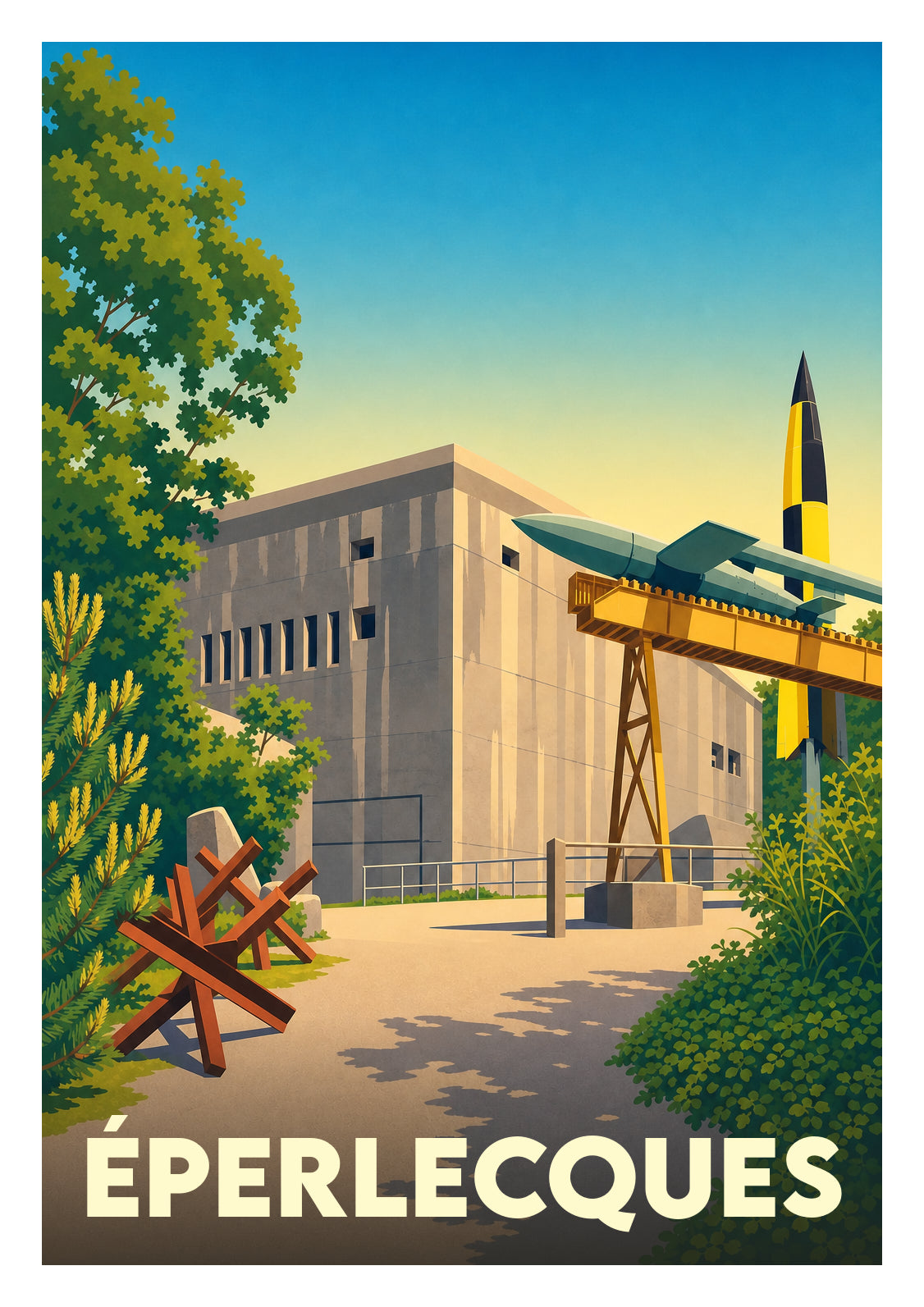 Affiche souvenir de Éperlecques – image brute sans cadre