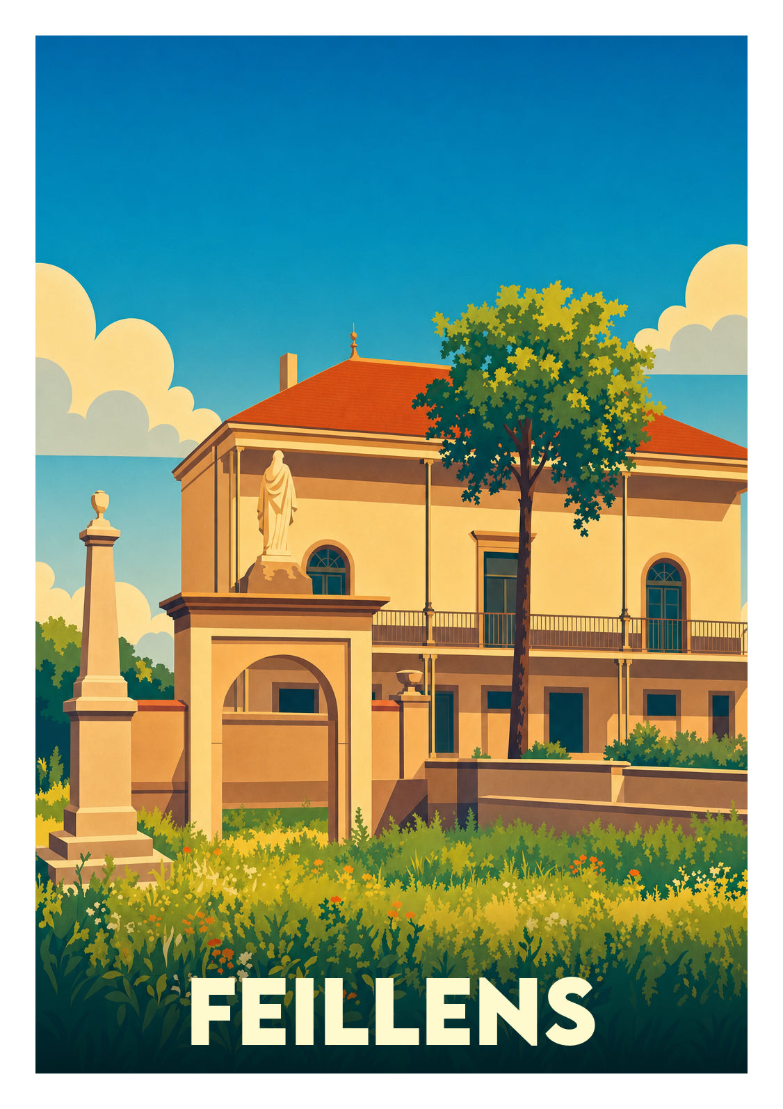 Affiche souvenir de Feillens – image brute sans cadre