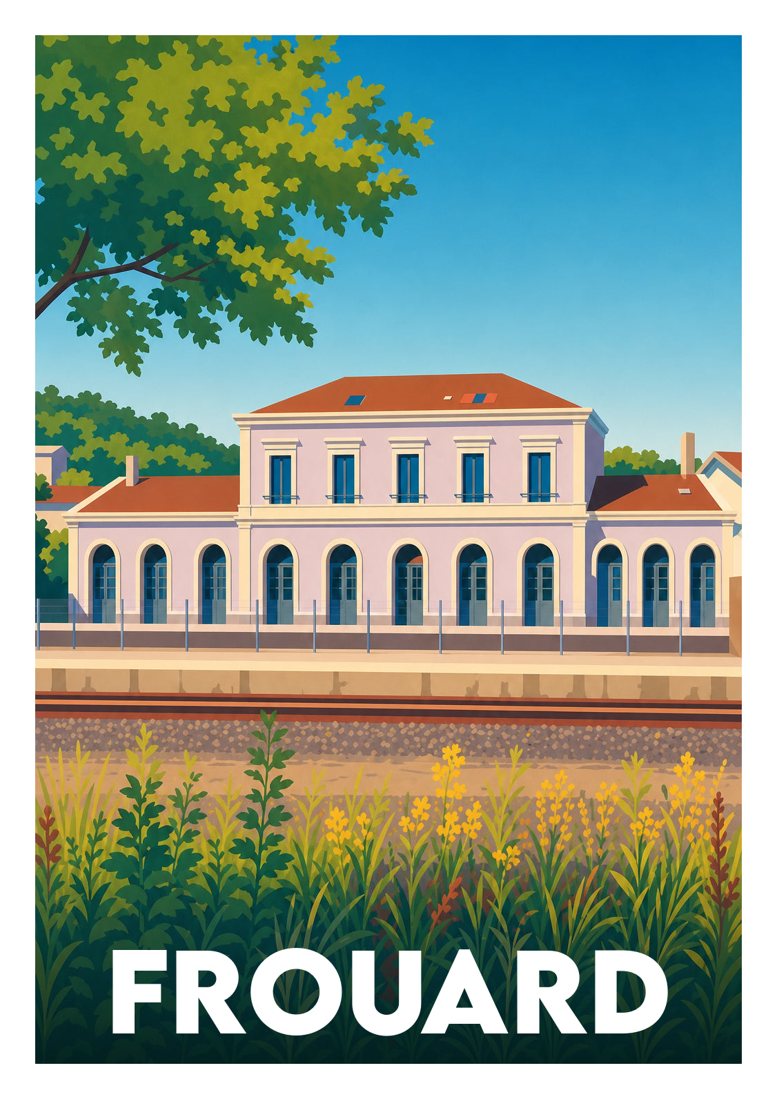 Affiche souvenir de Frouard – image brute sans cadre
