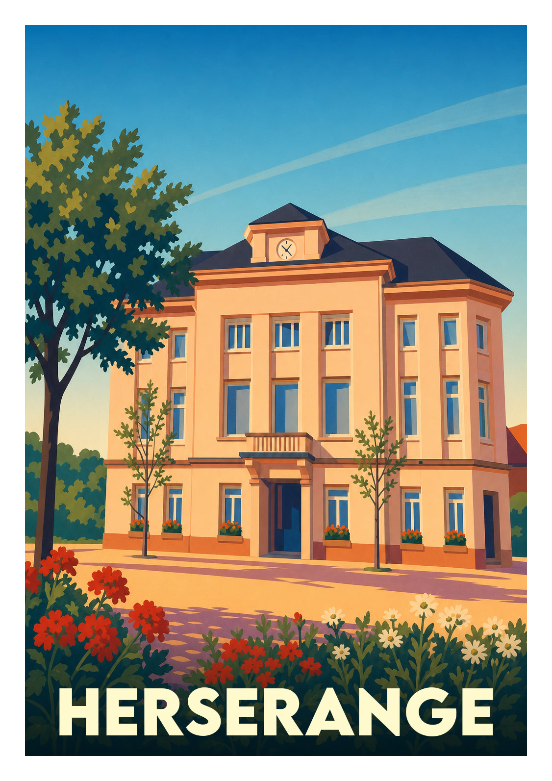 Affiche souvenir de Herserange – image brute sans cadre