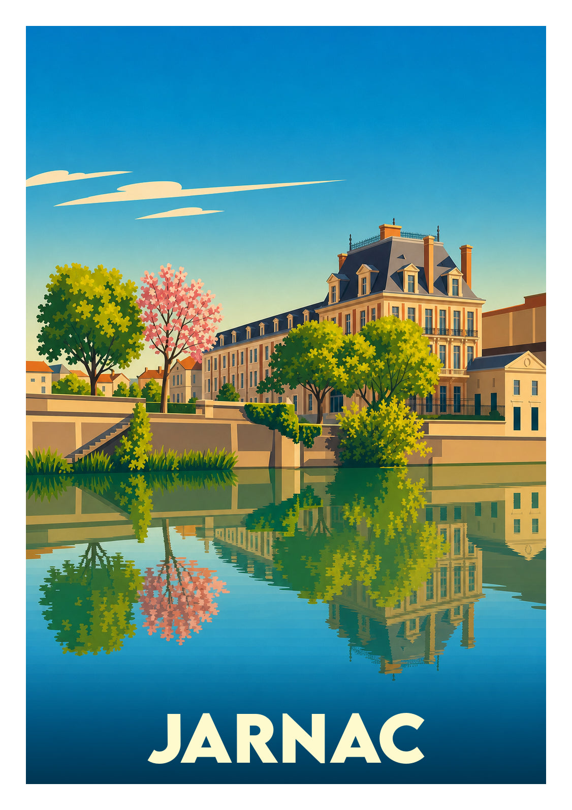 Affiche souvenir de Jarnac – image brute sans cadre