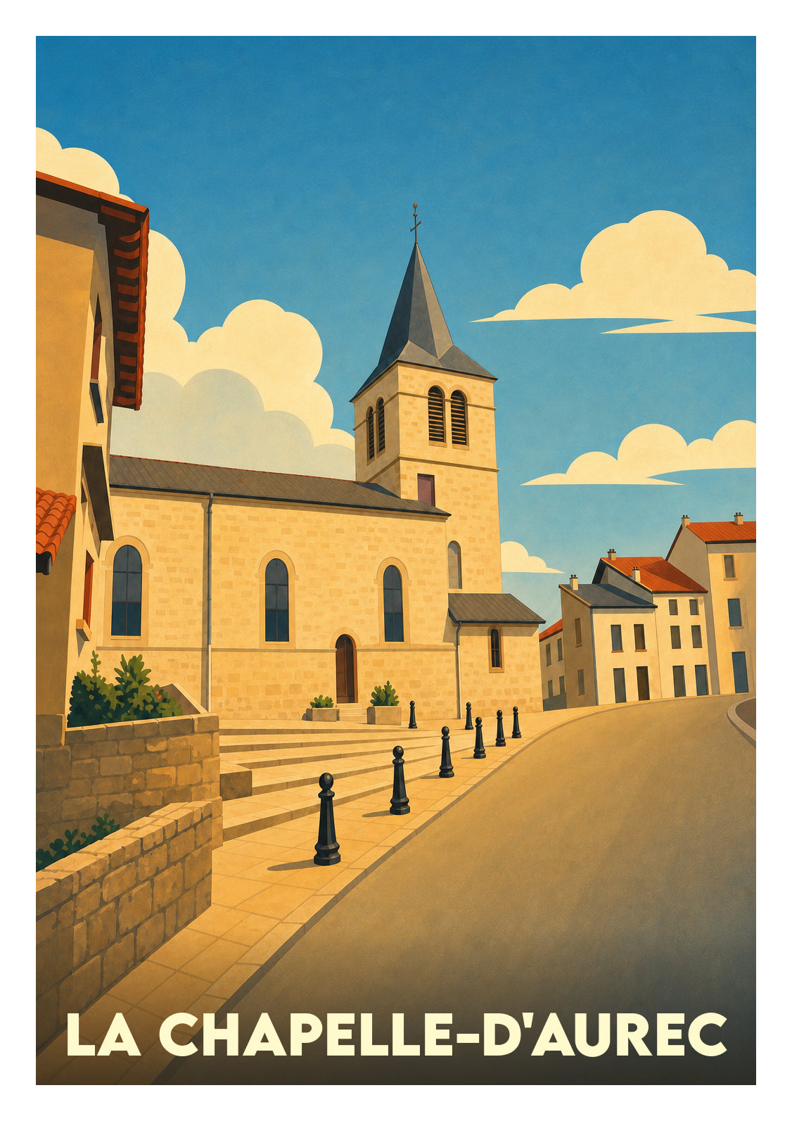Affiche souvenir de La Chapelle-d'Aurec – image brute sans cadre