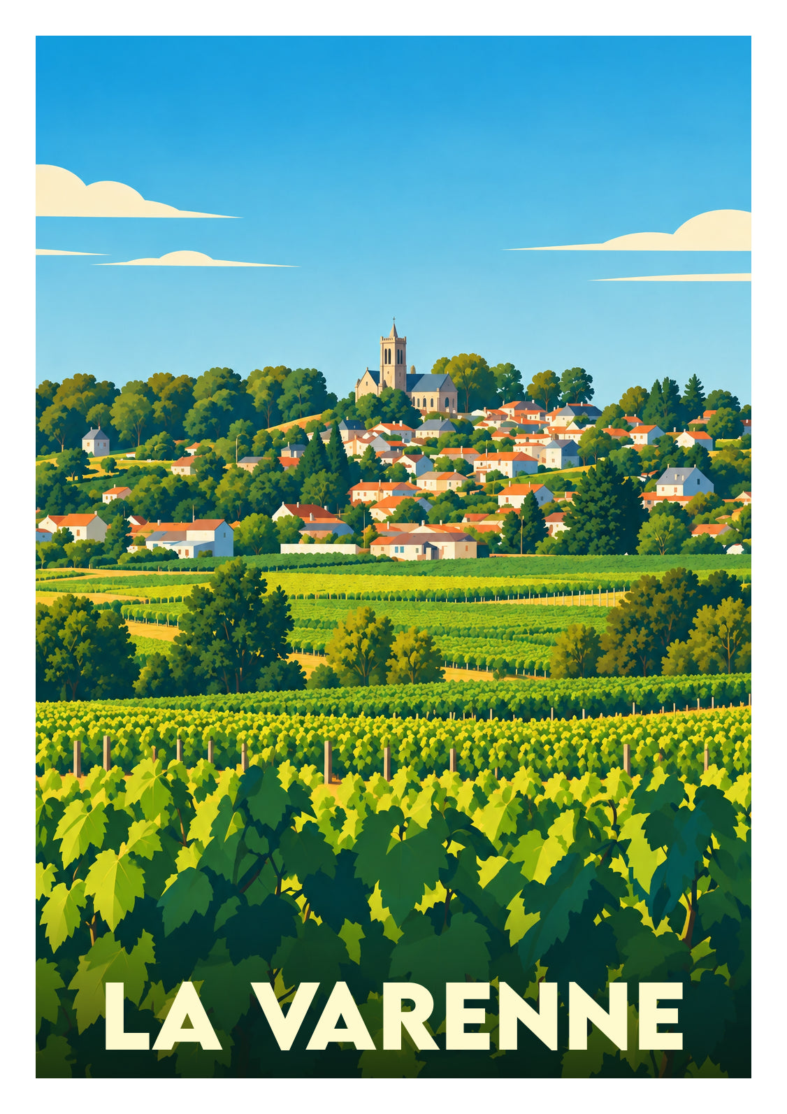 Affiche souvenir de La Varenne – image brute sans cadre