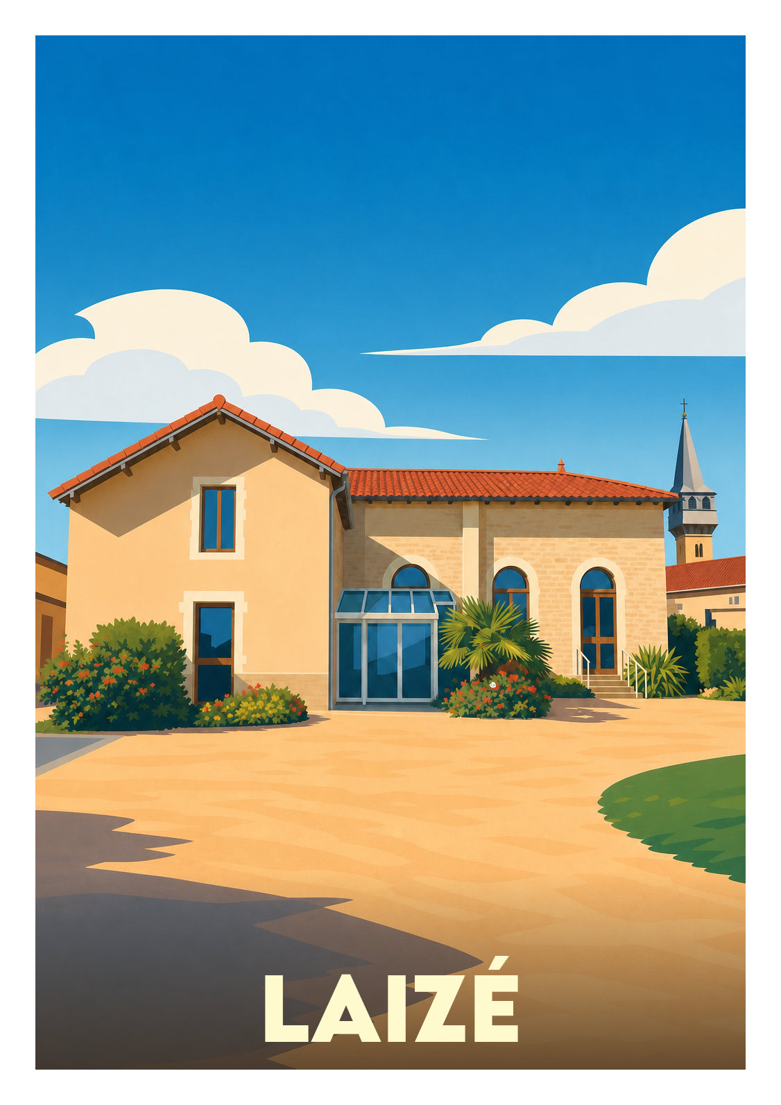 Affiche souvenir de Laizé – image brute sans cadre
