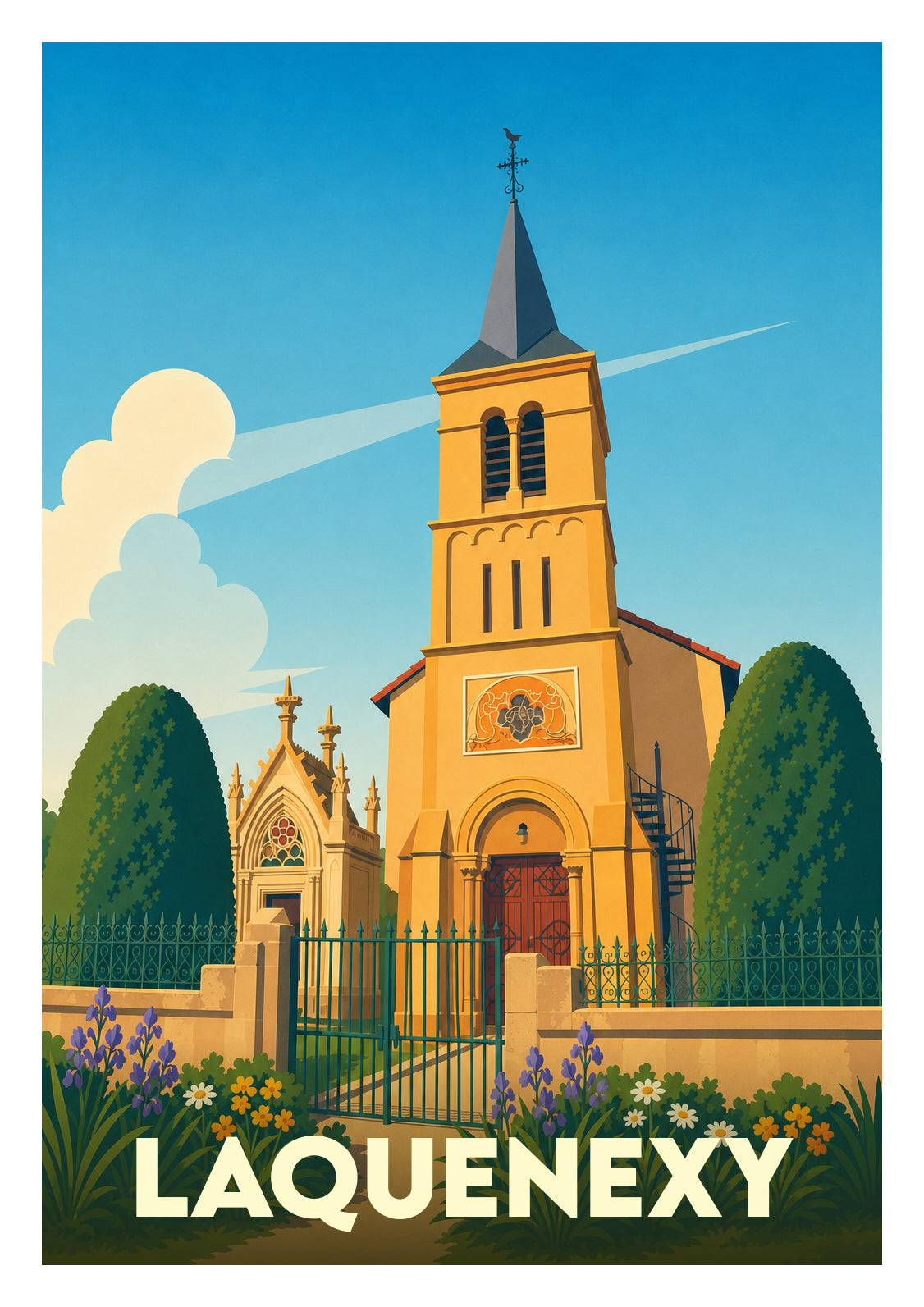 Affiche souvenir de Laquenexy – image brute sans cadre