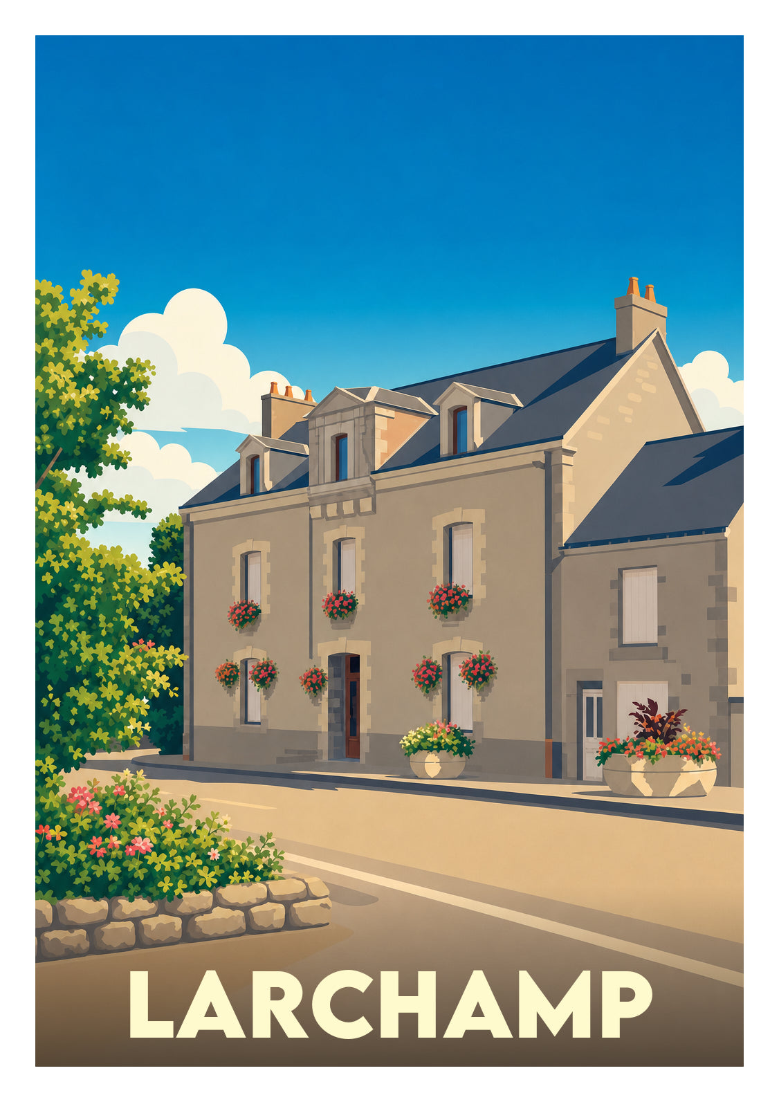 Affiche souvenir de Larchamp – image brute sans cadre