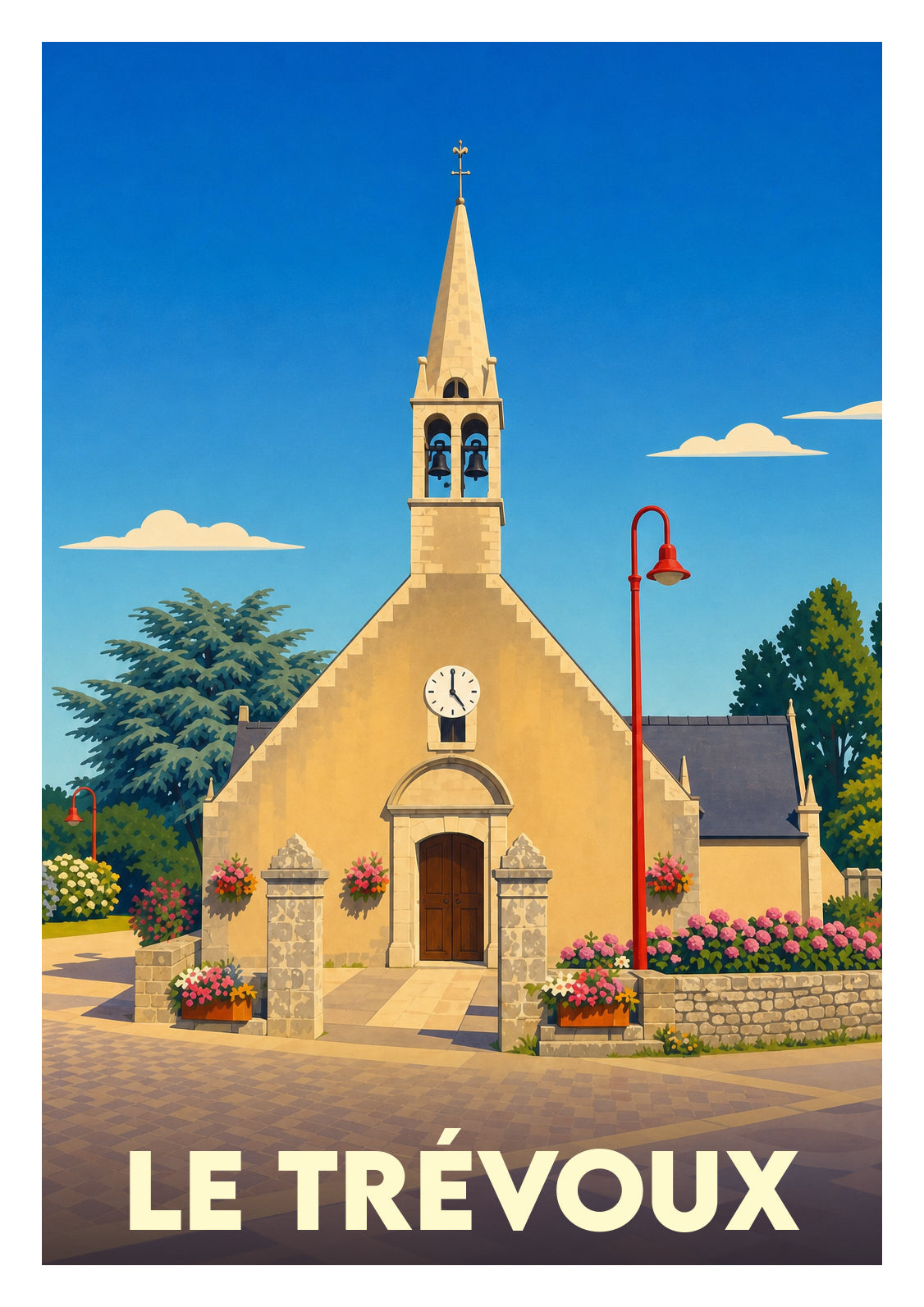Affiche souvenir de Le Trévoux – image brute sans cadre