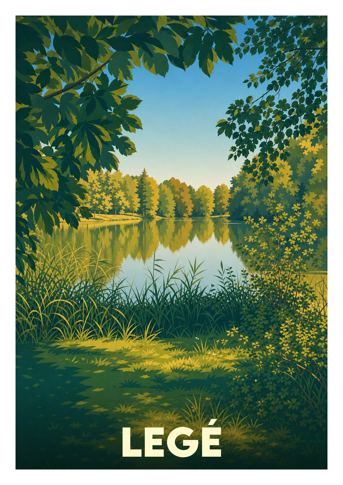Affiche souvenir de Legé – image brute sans cadre