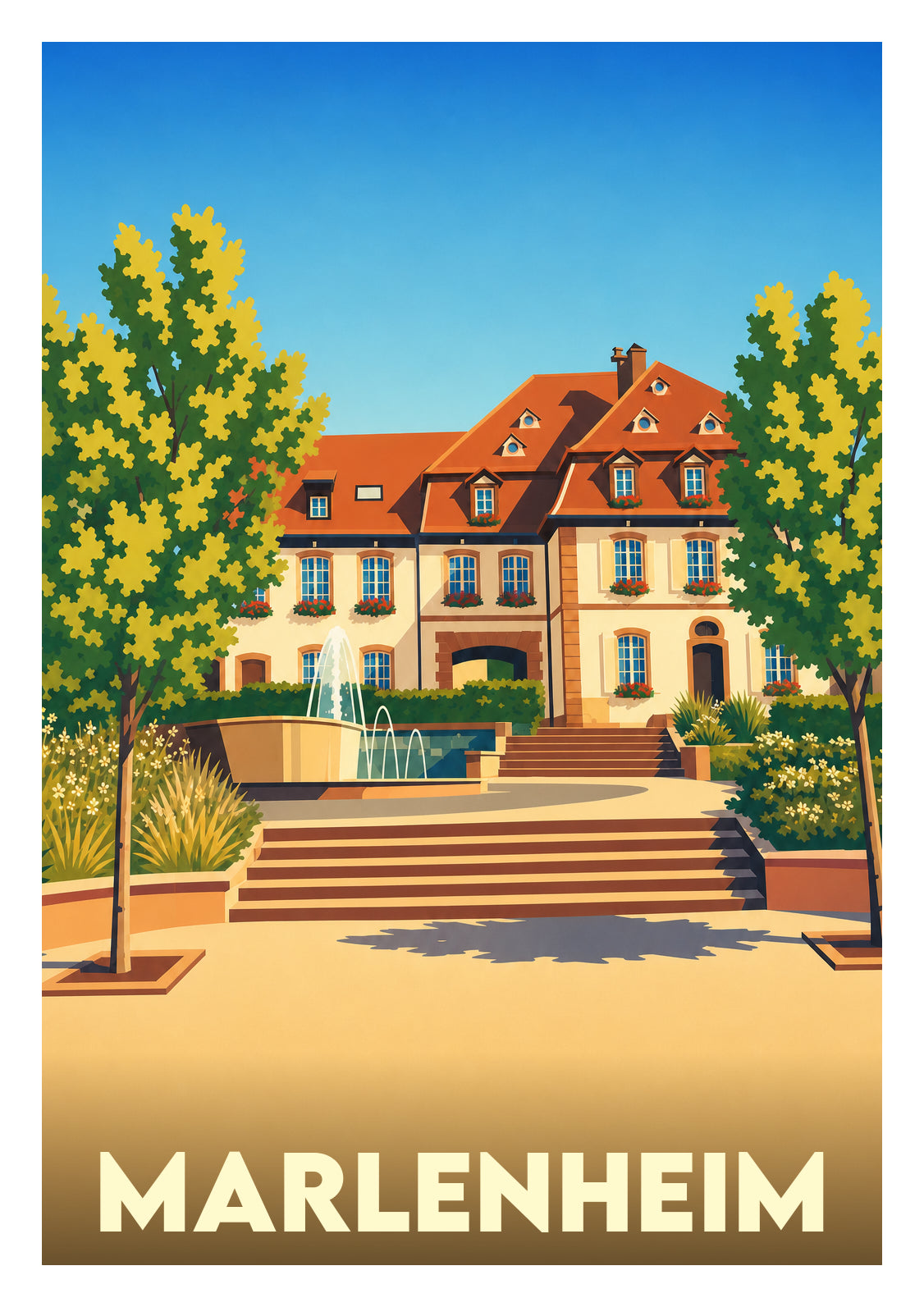 Affiche souvenir de Marlenheim – image brute sans cadre