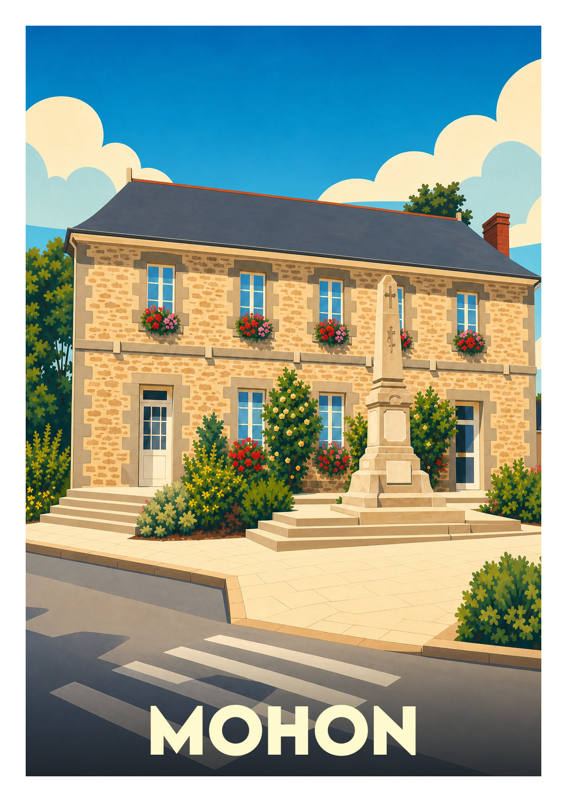 Affiche souvenir de Mohon – image brute sans cadre