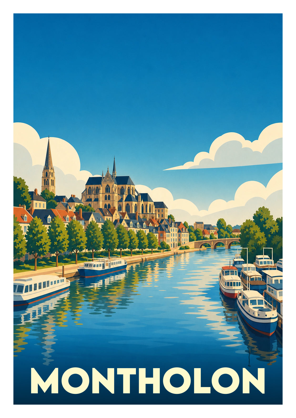 Affiche souvenir de Montholon – image brute sans cadre