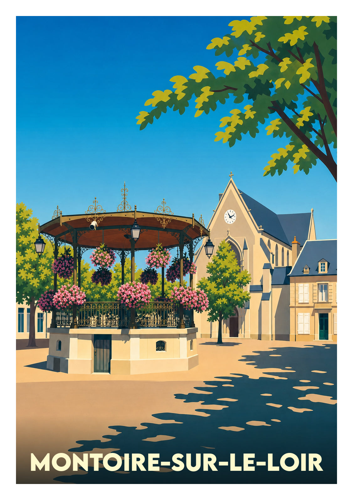 Affiche souvenir de Montoire-sur-le-Loir – image brute sans cadre