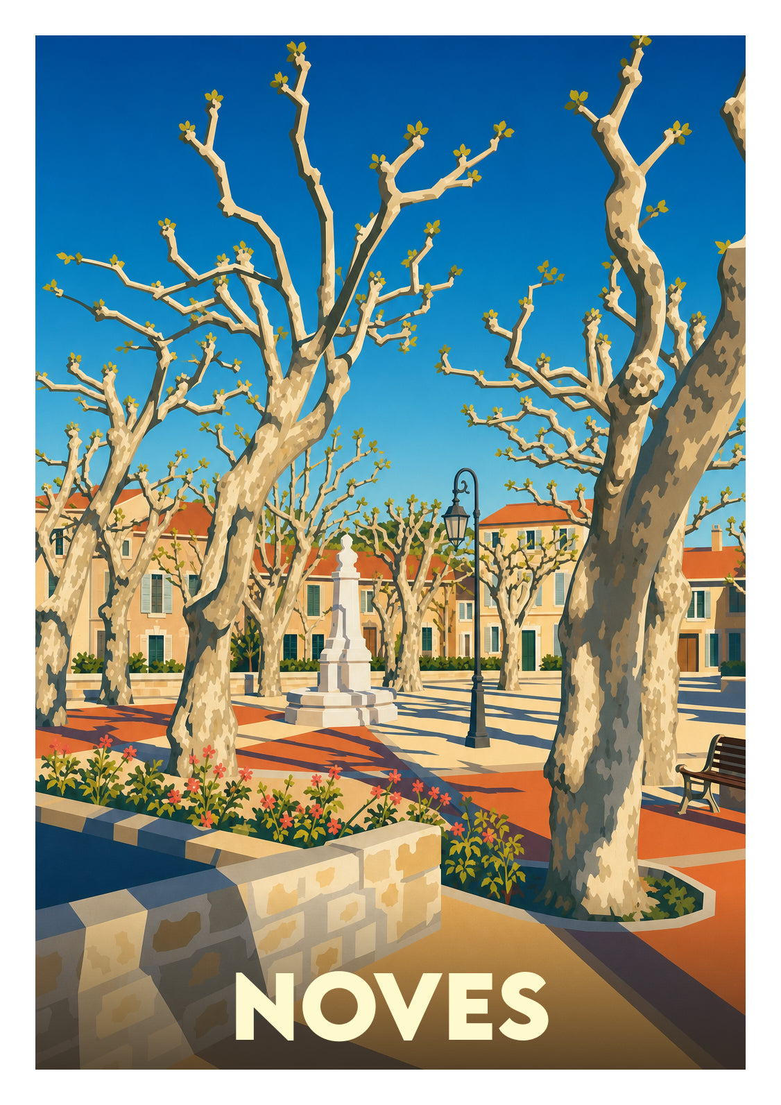 Affiche souvenir de Noves – image brute sans cadre