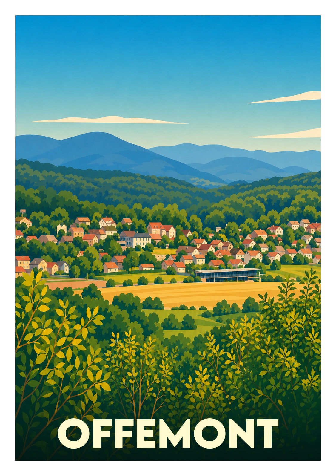 Affiche souvenir de Offemont – image brute sans cadre