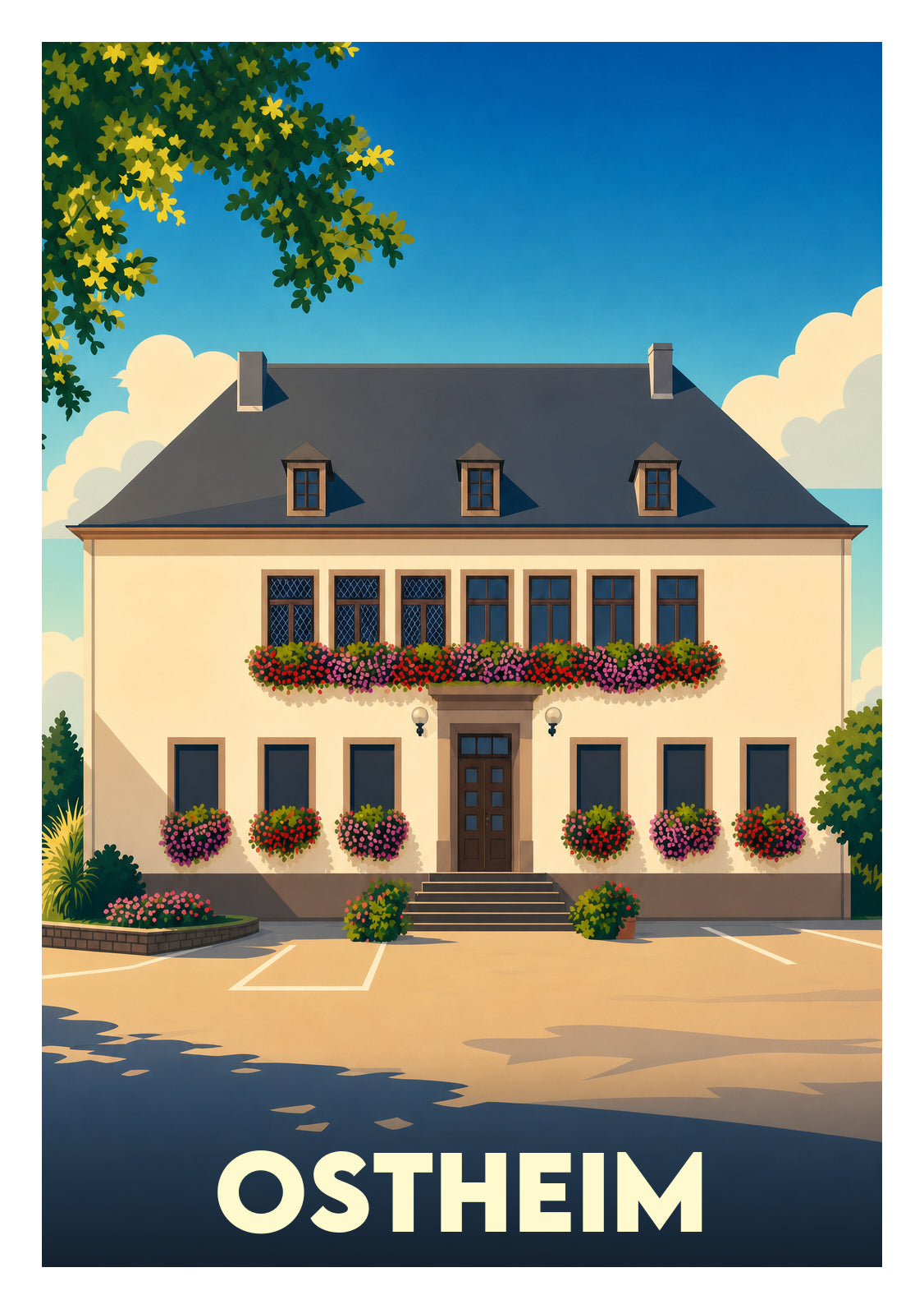 Affiche souvenir de Ostheim – image brute sans cadre