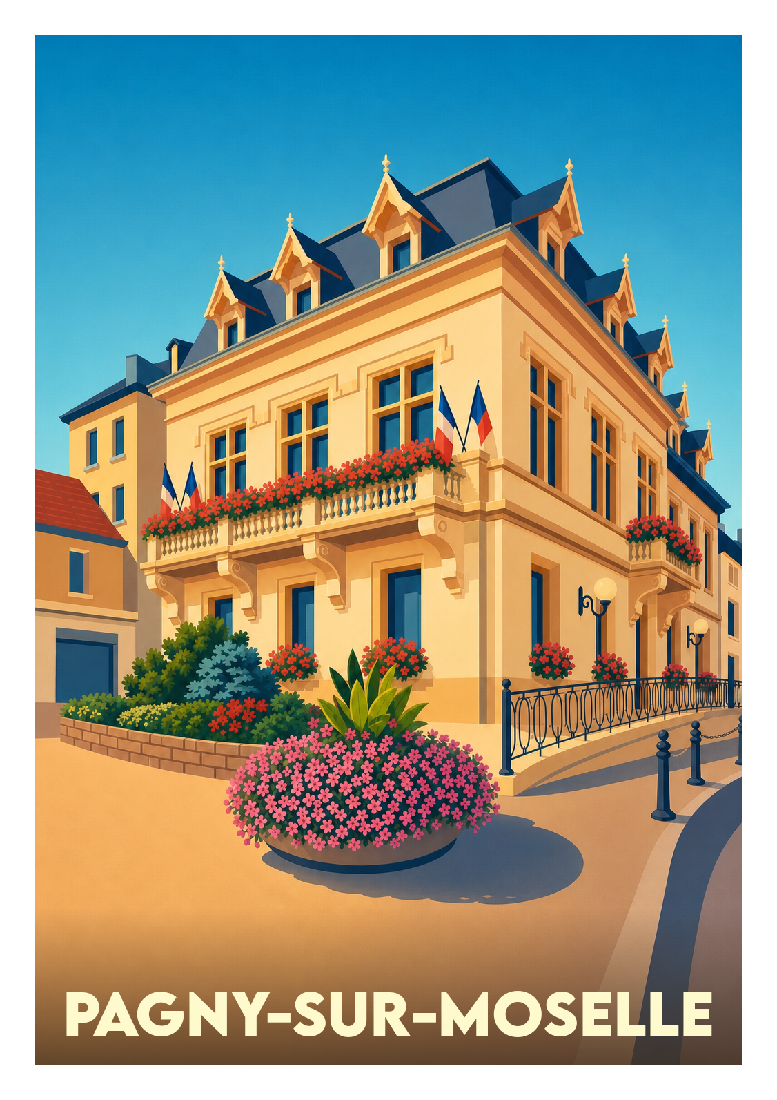 Affiche souvenir de Pagny-sur-Moselle – image brute sans cadre