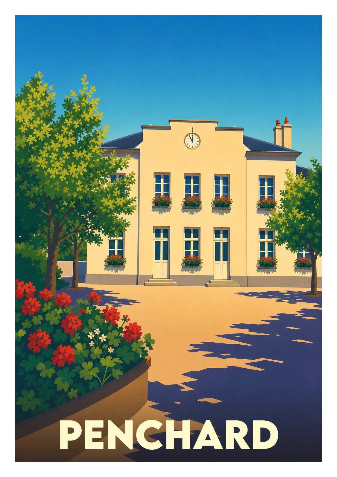 Affiche souvenir de Penchard – image brute sans cadre