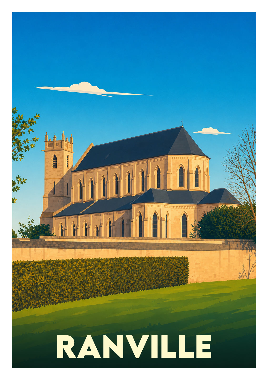 Affiche souvenir de Ranville – image brute sans cadre
