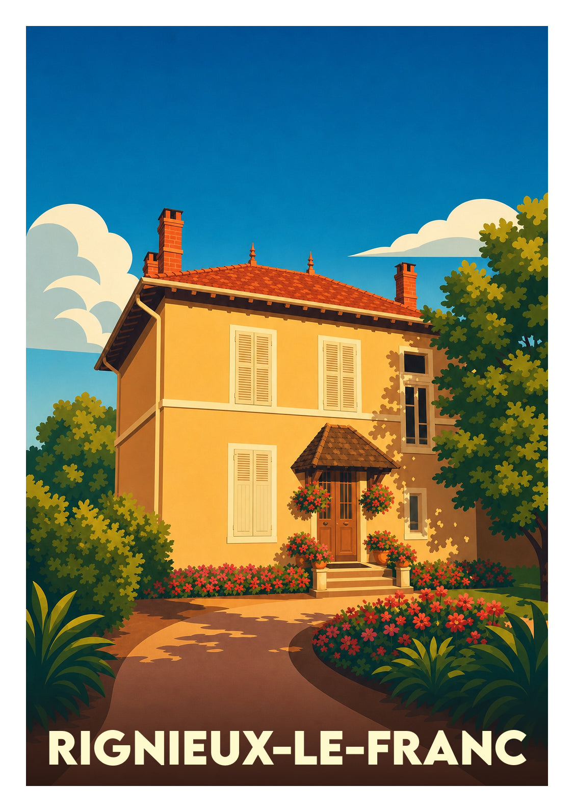 Affiche souvenir de Rignieux-le-Franc – image brute sans cadre
