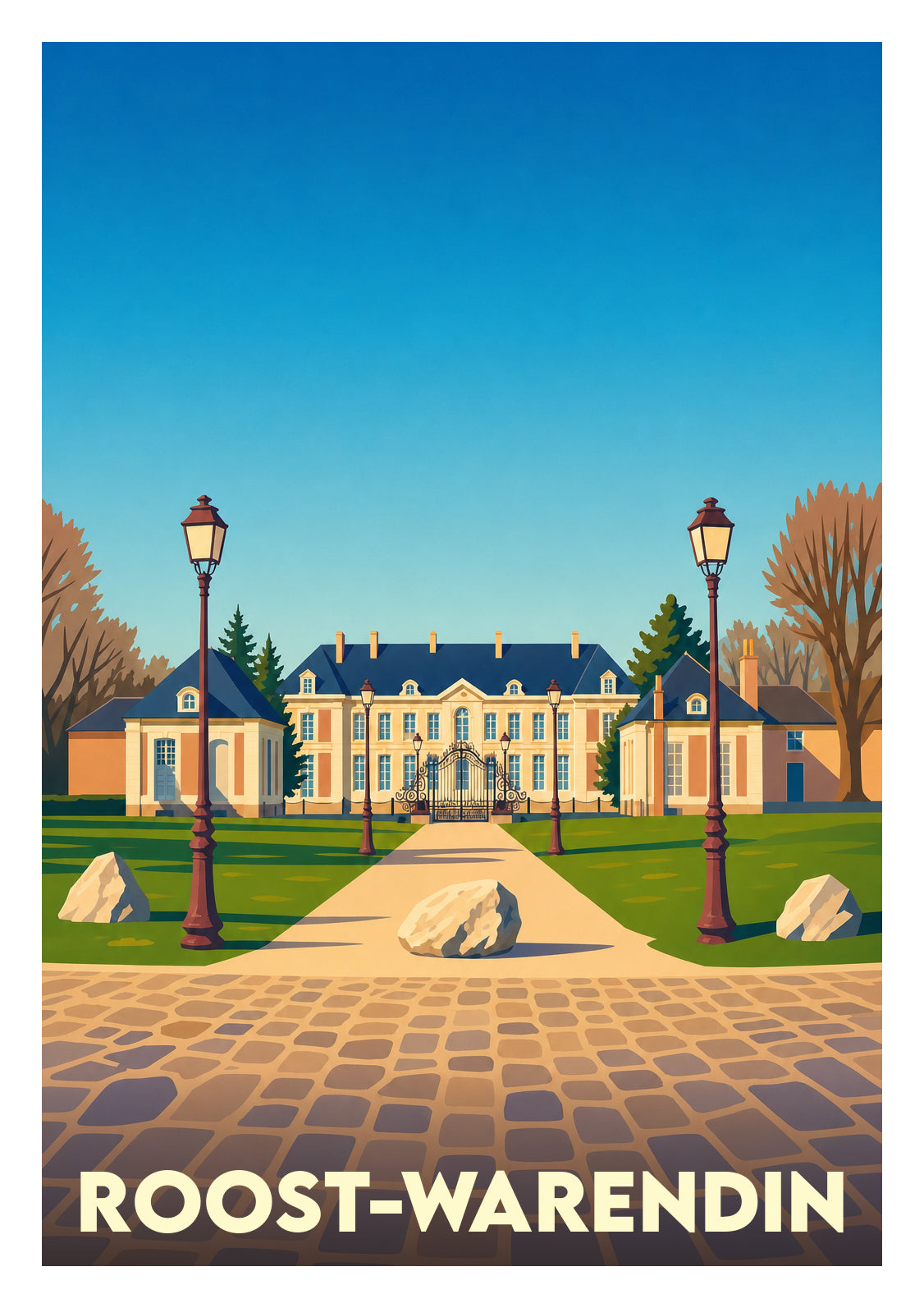 Affiche souvenir de Roost-Warendin – image brute sans cadre