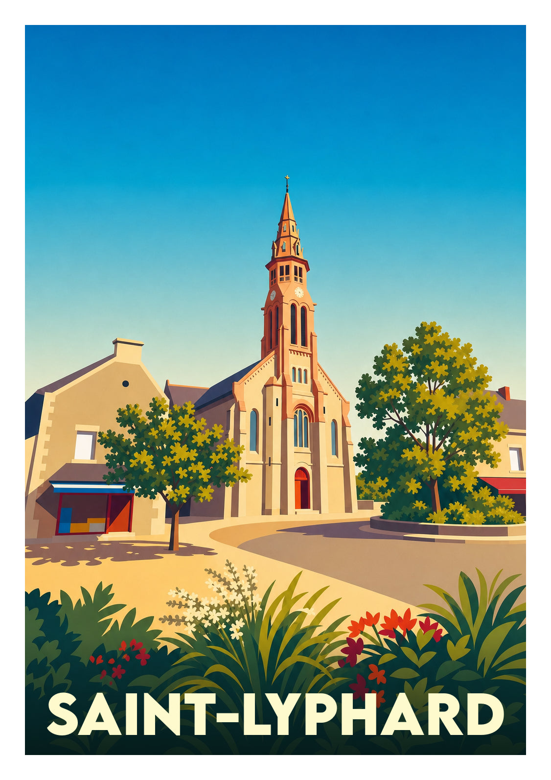 Affiche souvenir de Saint-Lyphard – image brute sans cadre