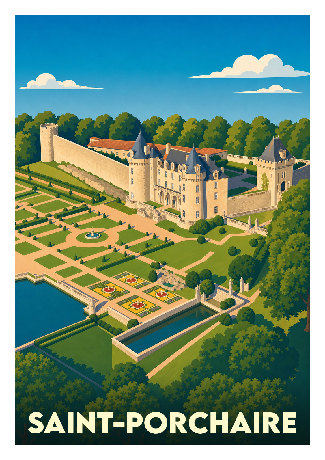 Affiche souvenir de Saint-Porchaire – image brute sans cadre