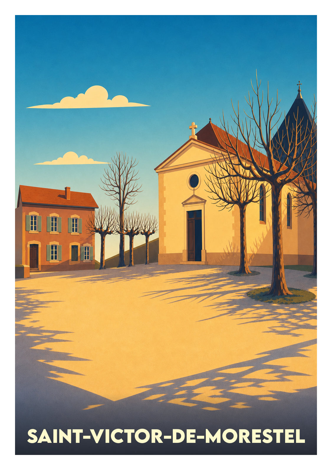 Affiche souvenir de Saint-Victor-de-Morestel – image brute sans cadre