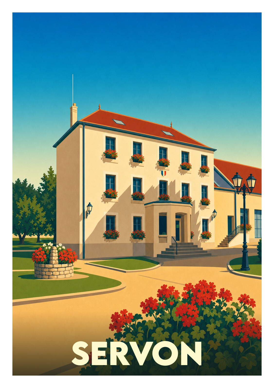 Affiche souvenir de Servon – image brute sans cadre
