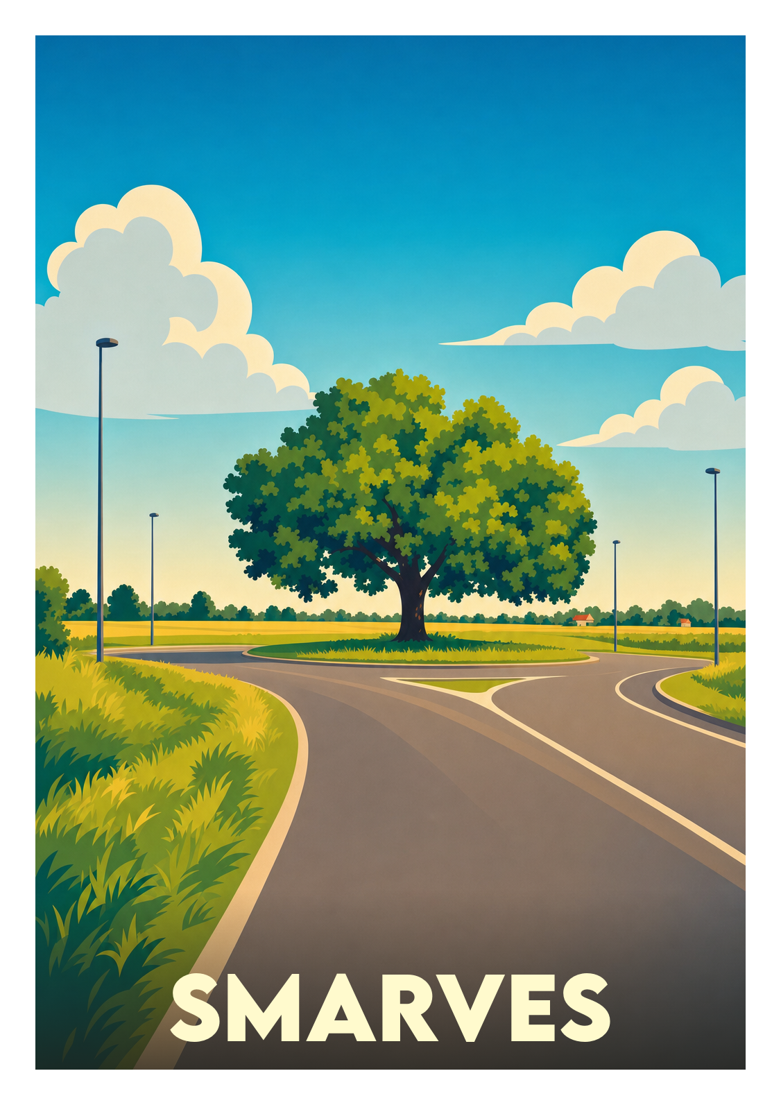 Affiche souvenir de Smarves – image brute sans cadre