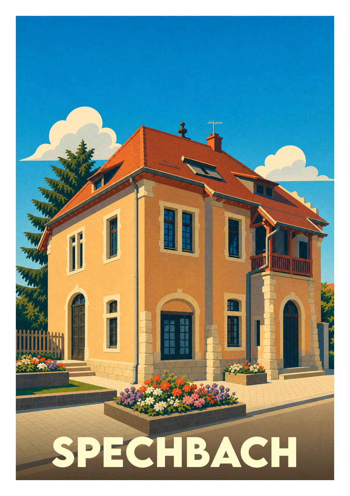 Affiche souvenir de Spechbach – image brute sans cadre