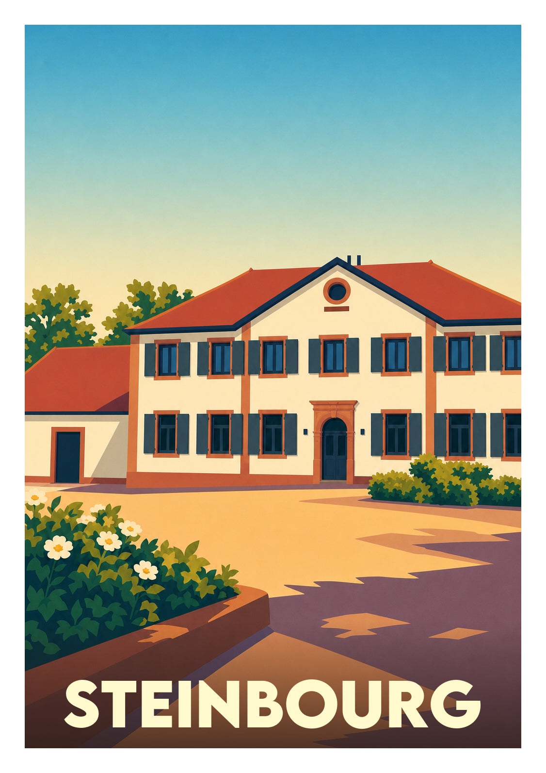 Affiche souvenir de Steinbourg – image brute sans cadre