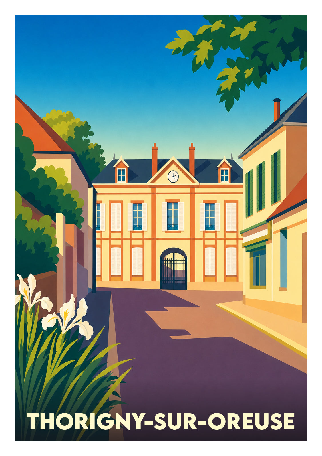Affiche souvenir de Thorigny-sur-Oreuse – image brute sans cadre